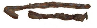 Rusted metal sword guard