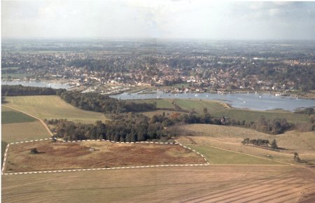 arial view of burial area