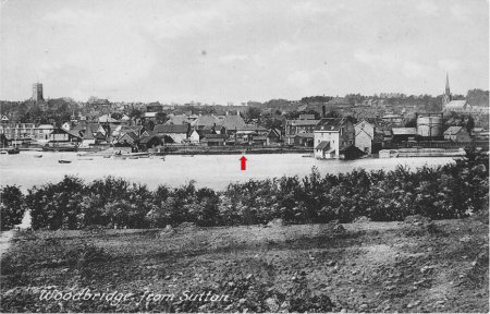 Old photo of causeway and Tidemill from Sutton
