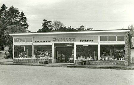 Garden centre front of building
