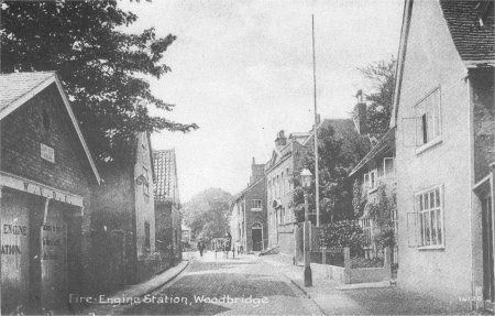 Looking down street
