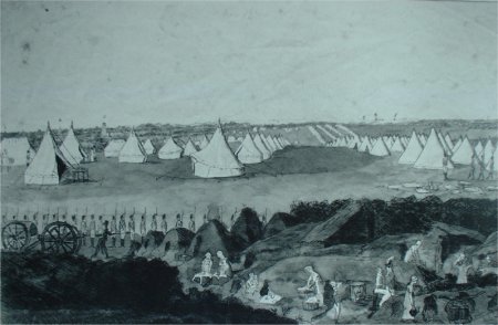 Tents on battle field