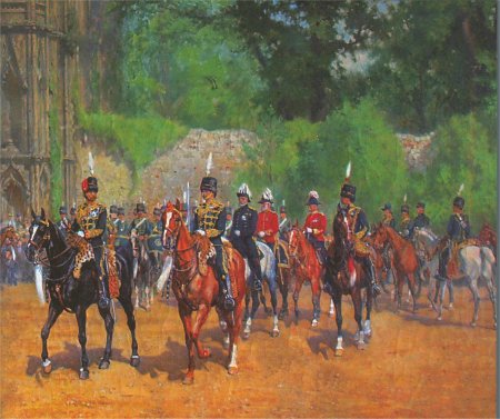 Painting of military on horseback