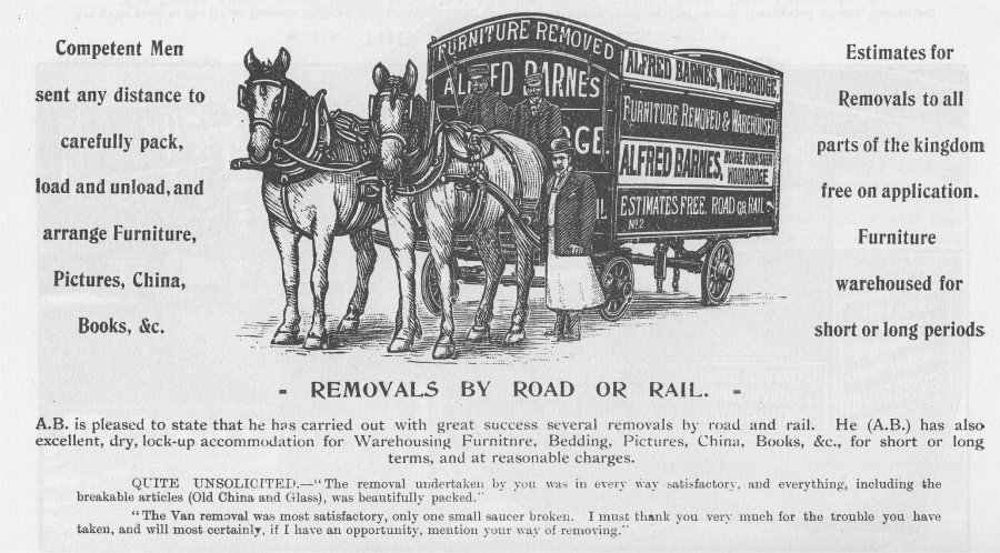 Advert with horse and cart