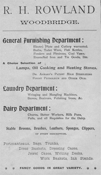 Advert of general furnishing department