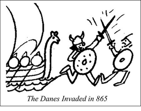 Rudimentary drawing of vikings