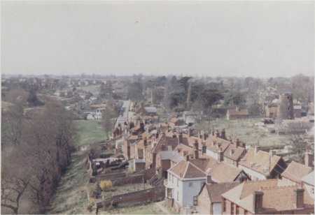 View from the top of St Mary's Church, Woodbridge