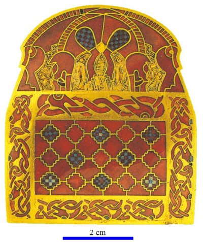 Ornate shoulder clasp