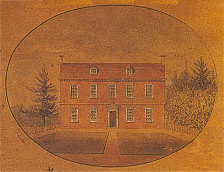 Painting in circle of house