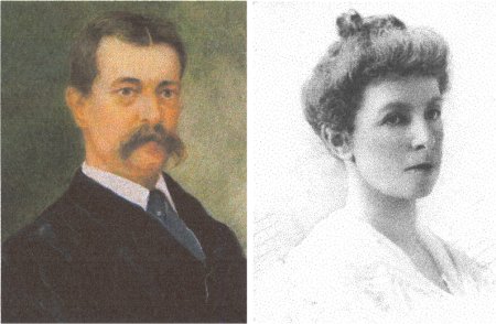Man with moustache and woman