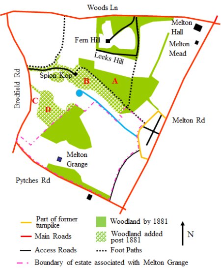 Map of woodland