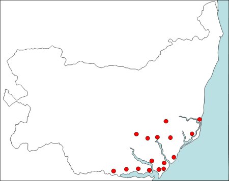 Map with red dots