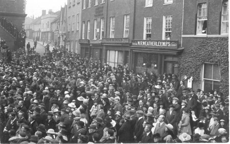 Crowds in street